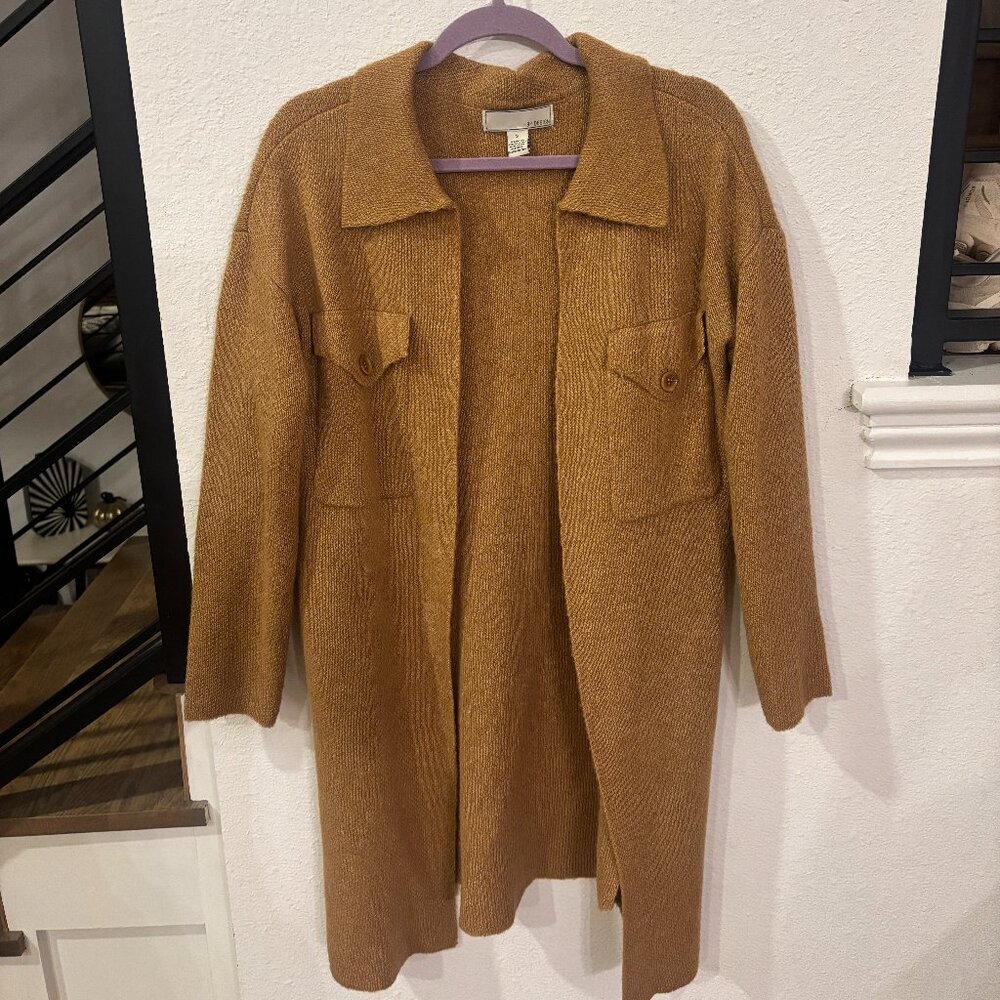 By Design Brown Cardigan with Pocket Accents